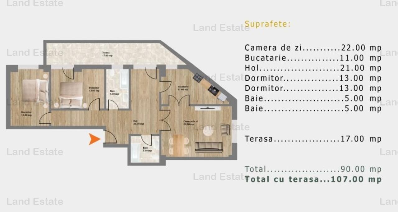 Apartament cu 3 camere Crangasi - Belvedere