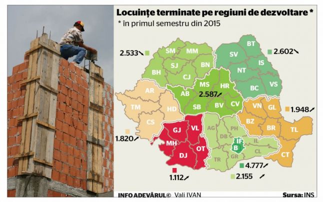 Harta noilor constructii de locuinte  